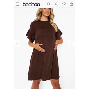 Boohoo Maternity Rib Smock Dress